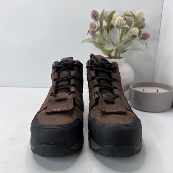Ariat Telluride Work H2O Waterproof Composite Toe Brown Leather Boots Women 7B - Picture 2 of 9